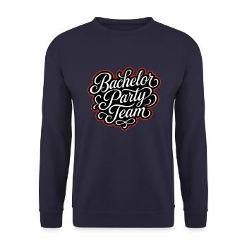 Bachelor Party Team - Unisex Sweatshirt - navy - Front - Alina (178cm) & Michal (187cm)