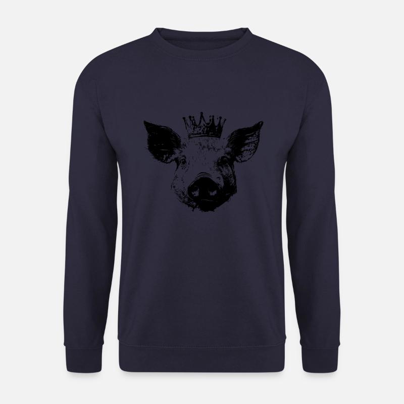 Schwein Sau Krone - Unisex Pullover - Navy