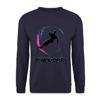 Parkour - Unisex Pullover - Navy - Vorne - Alina (178cm) & Michal (187cm)