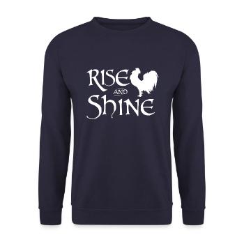 Huhn Hahn Hühner Ei Eier Bauernhof Geschenk - Unisex Pullover - Navy - Vorne - Alina (178cm) & Michal (187cm)
