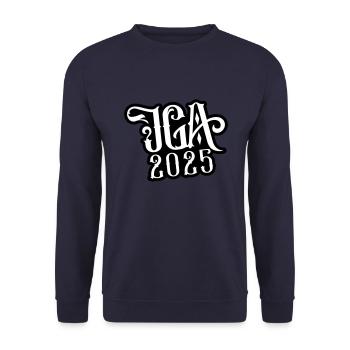 Jga 2025 Junggesellenabschied - Unisex Pullover - Navy - Vorne - Alina (178cm) & Michal (187cm)