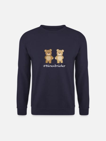 Bärenbrüder, zu zweit für die Ewigkeit. - Unisex Pullover - Navy