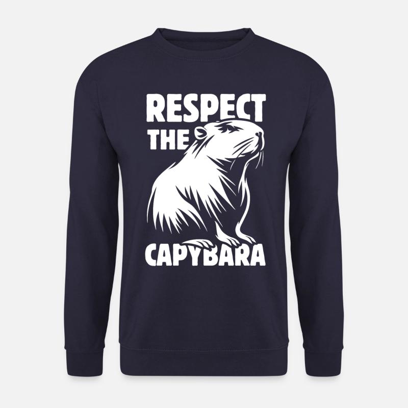Respect The Capybara - Spruch - Unisex Sweatshirt - navy