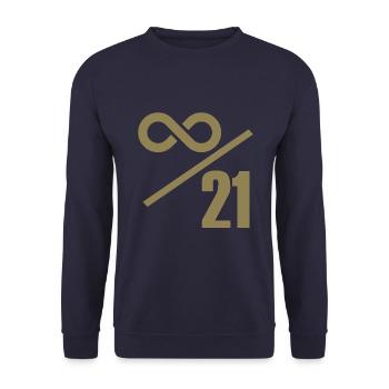 Bitcoin 21 Million Limit - Infinitely Valuable - Unisex Sweatshirt - navy - Front - Alina (178cm) & Michal (187cm)