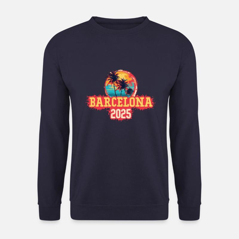 Barcelona 2025 Palmen - Unisex Pullover - Navy