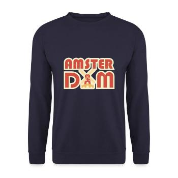 Travel Amsterdam - Unisex Sweatshirt - navy - Front - Alina (178cm) & Michal (187cm)
