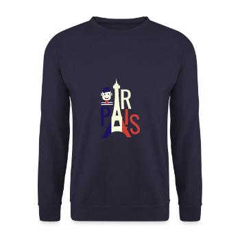 City Of Romance - Unisex Sweatshirt - navy - Front - Alina (178cm) & Michal (187cm)