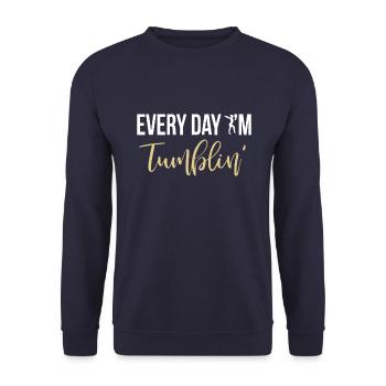 Gymnastique Gymnastique Gymnastique Au Sol Gymnastique Cadeau - Sweat-shirt Unisexe - marine - Devant - Alina (178cm) & Michal (187cm)