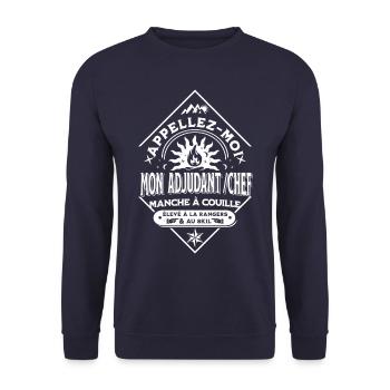Nennen Sie mich meinen Chief Warrant Officer, Handle to C.... B - Unisex Pullover - Navy - Vorne - Alina (178cm) & Michal (187cm)