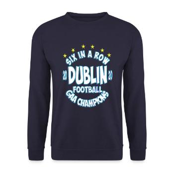 Dublin GAA All Ireland champions six fois de suite - Sweat-shirt Unisexe - marine - Devant - Alina (178cm) & Michal (187cm)