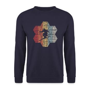 Ski Pistensau Skiing Skidesign - Unisex Pullover - Navy - Vorne - Alina (178cm) & Michal (187cm)