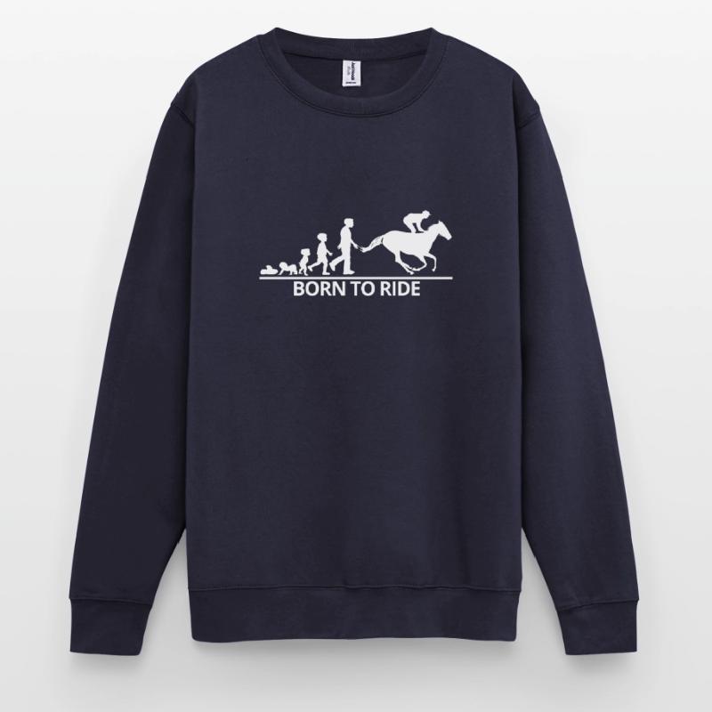 Cheval Evolution Cavalier Cavalier Cadeau Evolution Sweat-shirt Unisexe
