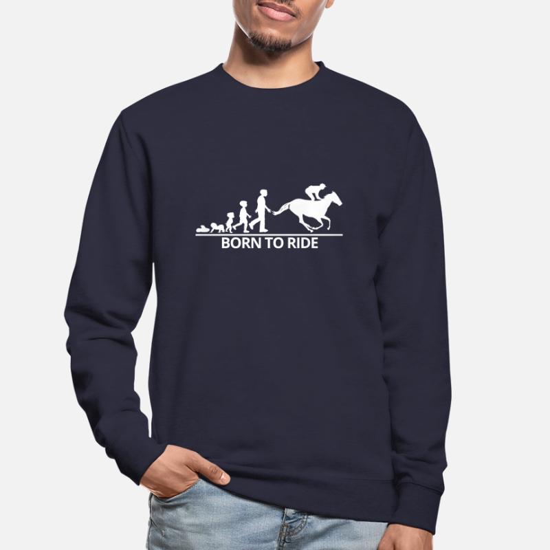 Cheval Evolution Cavalier Cavalier Cadeau Evolution Sweat-shirt Unisexe