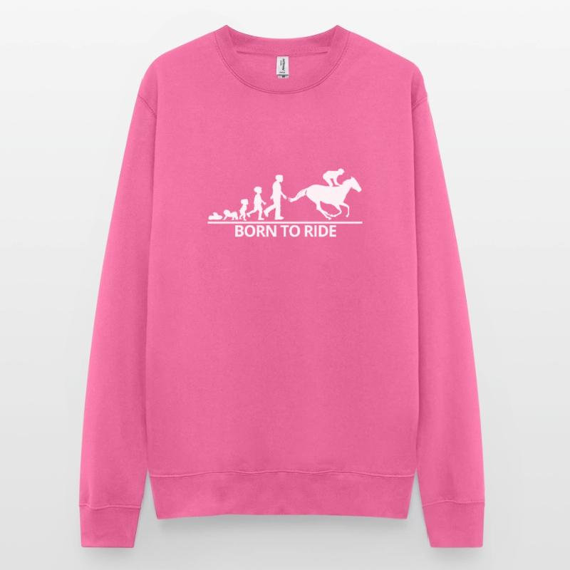 Cheval Evolution Cavalier Cavalier Cadeau Evolution Sweat-shirt Unisexe