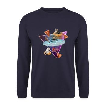 Cats Pizza Car Photography - Unisex Sweatshirt - navy - Front - Alina (178cm) & Michal (187cm)