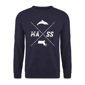 Massachusetts - Unisex Pullover - Navy - Vorne - Alina (178cm) & Michal (187cm)