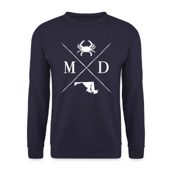Maryland - Unisex Sweatshirt - navy - Front - Alina (178cm) & Michal (187cm)