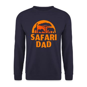 Safari Dad - Unisex Sweatshirt - navy - Front - Alina (178cm) & Michal (187cm)