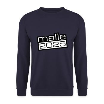 Malle 2025 - Unisex Pullover - Navy - Vorne - Alina (178cm) & Michal (187cm)