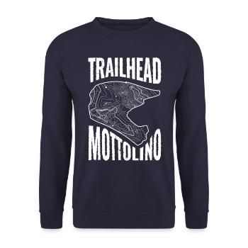 T-shirt VTT Trailhead Mottolino - Sweat-shirt Unisexe - marine - Devant - Alina (178cm) & Michal (187cm)