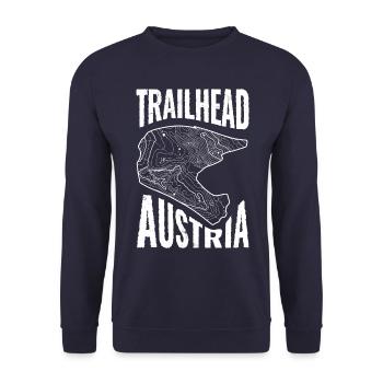 T-shirt VTT Trailhead Autriche - Sweat-shirt Unisexe - marine - Devant - Alina (178cm) & Michal (187cm)