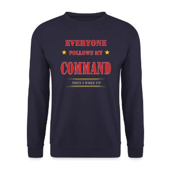 MON COMMANDEMENT - Sweat-shirt Unisexe - marine - Devant - Alina (178cm) & Michal (187cm)