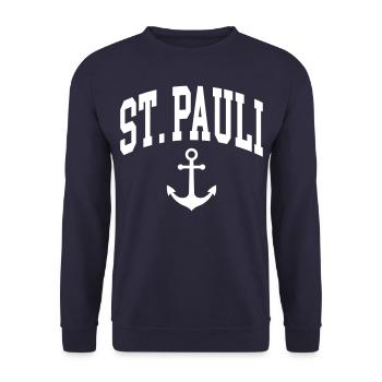 St. Pauli - Unisex Sweatshirt - navy - Front - Alina (178cm) & Michal (187cm)