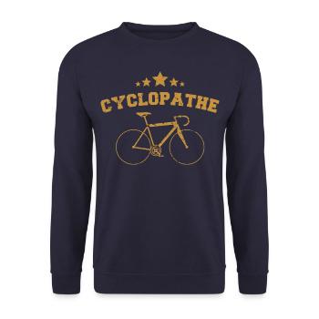 Cyclopathic Humor Cycling Bike Gift Cycling Cycling - Unisex Sweatshirt - navy - Front - Alina (178cm) & Michal (187cm)