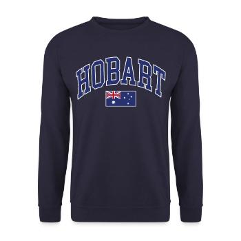 Hobart - Unisex Pullover - Navy - Vorne - Alina (178cm) & Michal (187cm)