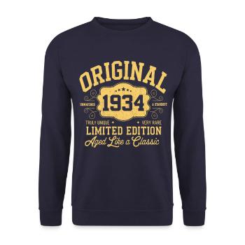 Original 1934 - 90e anniversaire Édition classique - Sweat-shirt Unisexe - marine - Devant - Alina (178cm) & Michal (187cm)