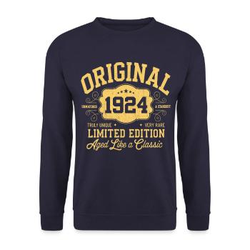 Original 1924 - 100e anniversaire Édition classique - Sweat-shirt Unisexe - marine - Devant - Alina (178cm) & Michal (187cm)
