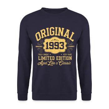 Original 1993 - Anniversaire 1993 Édition classique - Sweat-shirt Unisexe - marine - Devant - Alina (178cm) & Michal (187cm)