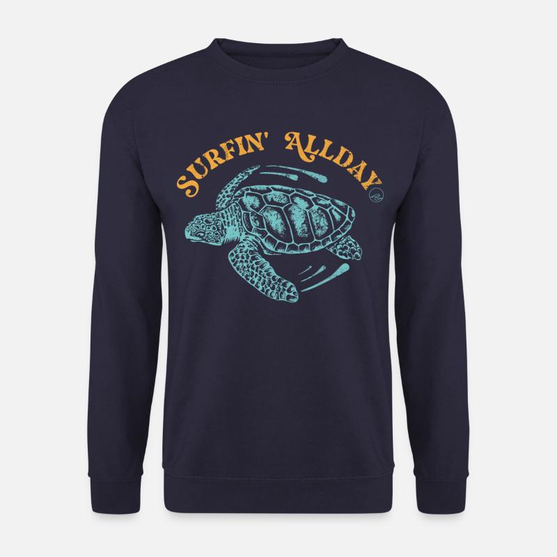 Surfin Allday Schildkröte - Unisex Pullover - Navy