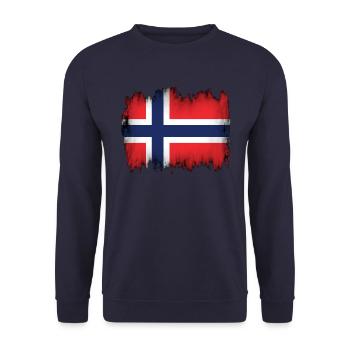 Norwegian flag - Unisex Sweatshirt - navy - Front - Alina (178cm) & Michal (187cm)