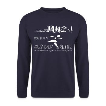 TANZ! Vor allem aus der Reihe - Unisex Pullover - Navy - Vorne - Alina (178cm) & Michal (187cm)