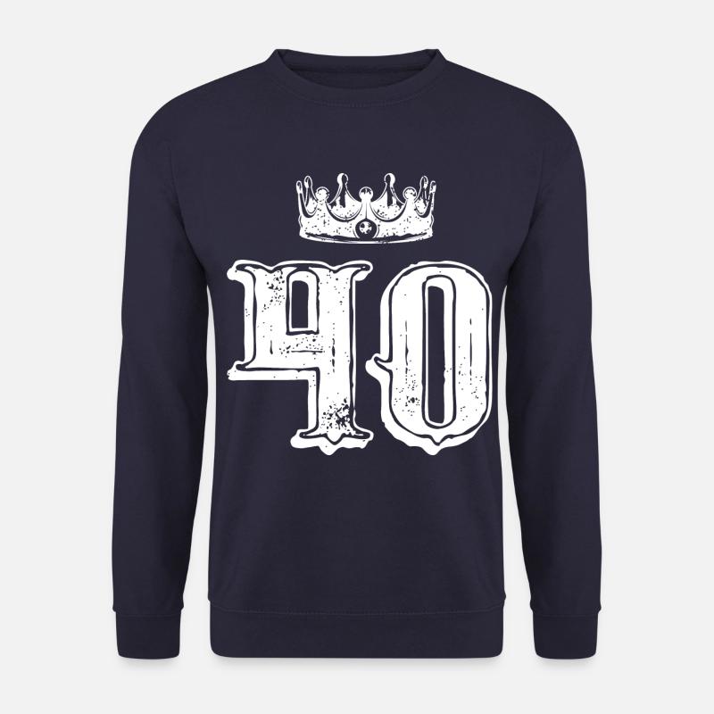 40 Zahl Krone - Unisex Pullover - Navy