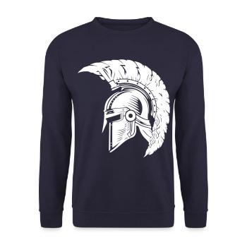 Casque Spartan Gladiator Sparta - Sweat-shirt Unisexe - marine - Devant - Alina (178cm) & Michal (187cm)