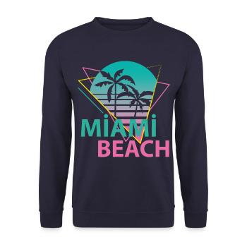 Miami Beach - Unisex Sweatshirt - navy - Front - Alina (178cm) & Michal (187cm)