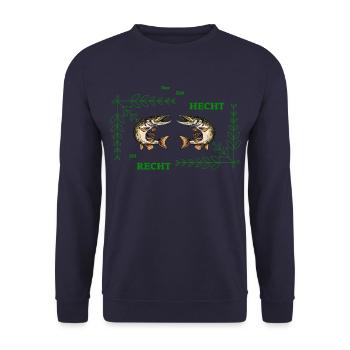 Hecht - Unisex Pullover - Navy - Vorne - Alina (178cm) & Michal (187cm)