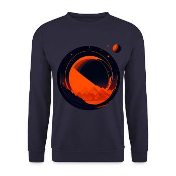 Vue de l’espace / Mars 02 - Sweat-shirt Unisexe - marine - Devant - Alina (178cm) & Michal (187cm)