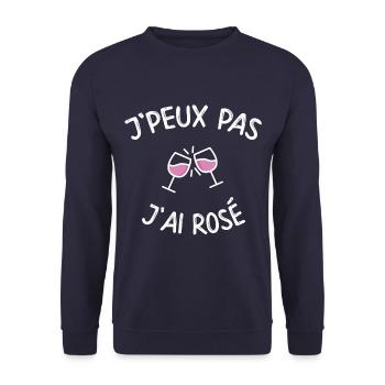 I can not have pink - Unisex Sweatshirt - navy - Front - Alina (178cm) & Michal (187cm)