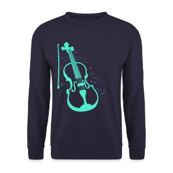 Violine - Unisex Pullover - Navy - Vorne - Alina (178cm) & Michal (187cm)