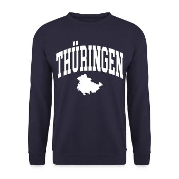 Thüringen - Unisex Pullover - Navy - Vorne - Alina (178cm) & Michal (187cm)