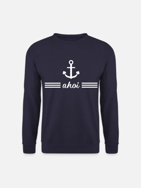 Ahoi Anker - ahoy anchor mit Herz - Unisex Pullover - Navy