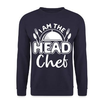Koch Küchenchef Köche Küche Lustiger Spruch - Unisex Pullover - Navy - Vorne - Alina (178cm) & Michal (187cm)
