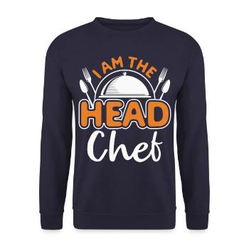Chef Chef Chefs Kitchen Funny saying - Unisex Sweatshirt - navy - Front - Alina (178cm) & Michal (187cm)