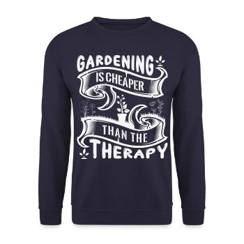 Hobby gardeners, fruit and vegetable gardeners - Unisex Sweatshirt - navy - Front - Alina (178cm) & Michal (187cm)