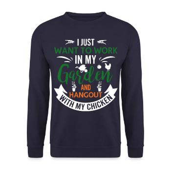 Hobby gardeners, fruit and vegetable gardeners - Unisex Sweatshirt - navy - Front - Alina (178cm) & Michal (187cm)
