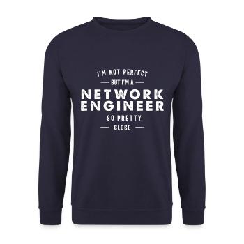 Network Engineer - Unisex Sweatshirt - navy - Front - Alina (178cm) & Michal (187cm)