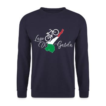 Gardasee, Fahrrad, Italien, Urlaub - Unisex Pullover - Navy - Vorne - Alina (178cm) & Michal (187cm)